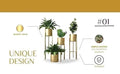 Gold Metal Plant Stand Set of 3 With finish Planters