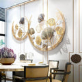 Gold Ginkgo Leaf Metal Wall Art Decor