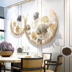Gold Ginkgo Leaf Metal Wall Art Decor
