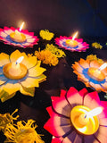 Floating Lotus Flower Candle Holders(Multicolor)