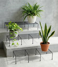 Gold Metal Plant Stand Rack Wire Shelves For Indoor And Outdoor Use