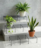 Gold Metal Plant Stand Rack Wire Shelves For Indoor And Outdoor Use