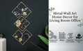 Gold And Grey Metal Wall Art & Grey Ginkgo Leaf Design