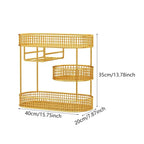 Gold Tierwire Fruit And Vegetable Storage Basket Stand