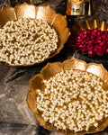 Rose Gold Handcrafted lotus Bowl Set For Home Decor And Pooja