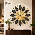 Metal Wall Clock Black | Large 60 CM | Luxury Home Decor Clock for Living Room