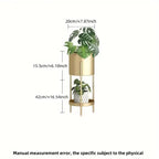 Banjara Decor Gold Tiermetal Plant Stand With Circular Shelves For Indoor Plants