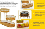 Gold Tierwire Fruit Basket Stand With Oval Base