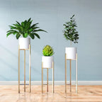 Gold Modern Minimalist Metal Plant Stand Frame Floor Planters For Home Decor