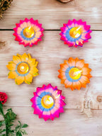 Floating Lotus Flower Candle Holders(Multicolor)