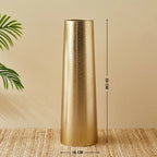 Gold Hammeredvase Tall Tapered Metal Flower Vase