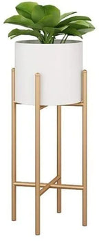Gold Modern Minimalist Plant Stand Withceramic Pot