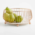 Rose Gold Rosewire Fruit Basket With Ball Feet