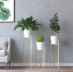 Gold Modern Minimalist Metal Plant Stand Frame Floor Planters For Home Decor