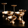 Gold Hammeredtone Metal Tiered Serving Bowls Set
