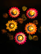 Floating Lotus Flower Candle Holders(Multicolor)