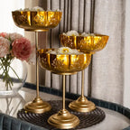 Gold Decorative Pedestal Bowl Set