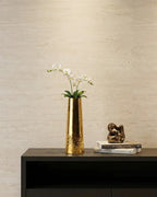 Gold Hammeredvase Tall Tapered Metal Flower Vase