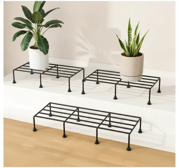 Gold Metal Plant Stand Rack Wire Shelves For Indoor And Outdoor Use