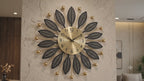 Metal Wall Clock Black | Large 60 CM | Luxury Home Decor Clock for Living Room